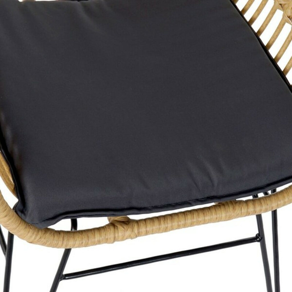Sada stolů se 2 židlemi DKD Home Decor Černá přírodní Světle hnědá 56 x 57,5 x 82 cm – obrázek 3