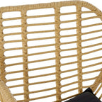 Sada stolů se 2 židlemi DKD Home Decor Černá přírodní Světle hnědá 56 x 57,5 x 82 cm – obrázek 8