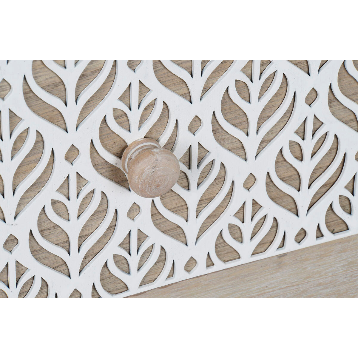 Zásuvková komoda DKD Home Decor 80 x 42 x 80 cm přírodní Bílá List rostliny – obrázek 3