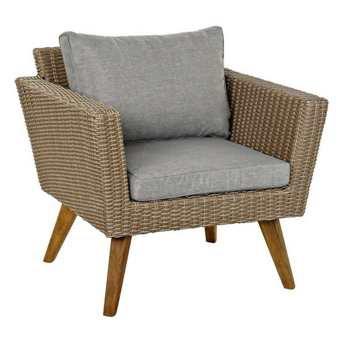 Stůl se 3 křesly DKD Home Decor MB-166666 Béžovo-šedá 137 x 66 x 70,5 cm 137 x 66 x 73 cm (4 kusy) – obrázek 5