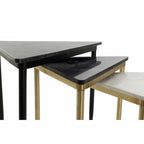 Sada 3 stolků DKD Home Decor bílá černá zelená zlatá 68 x 46,5 x 53 cm – obrázek 2