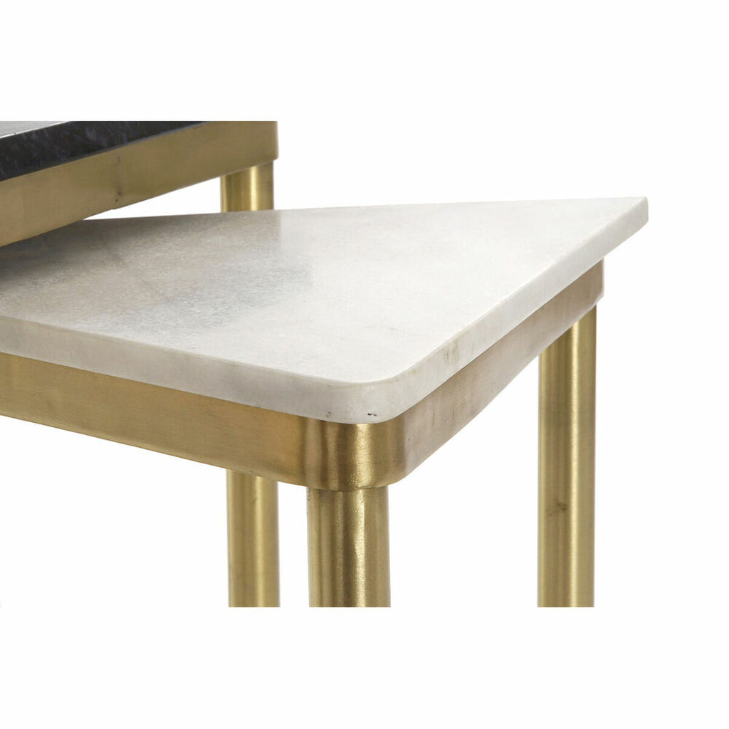 Sada 3 stolků DKD Home Decor bílá černá zelená zlatá 68 x 46,5 x 53 cm – obrázek 4