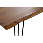 Jídelní stůl DKD Home Decor 180 x 87 x 76 cm černý kov hnědé akáciové dřevo – obrázek 5