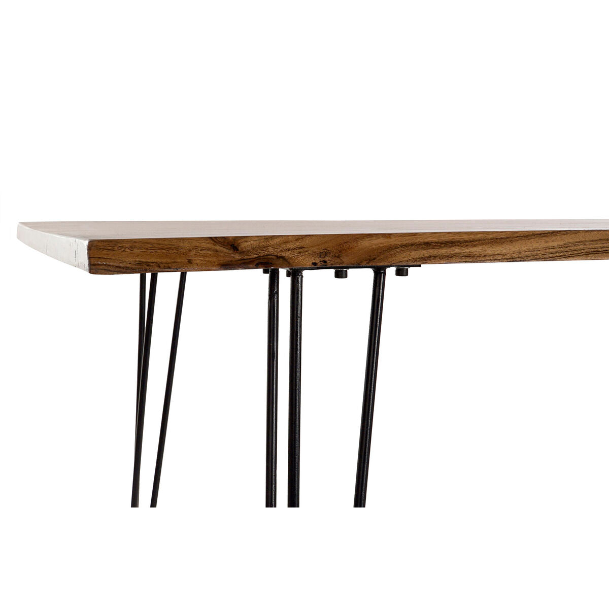 Jídelní stůl DKD Home Decor 180 x 87 x 76 cm černý kov hnědé akáciové dřevo – obrázek 3