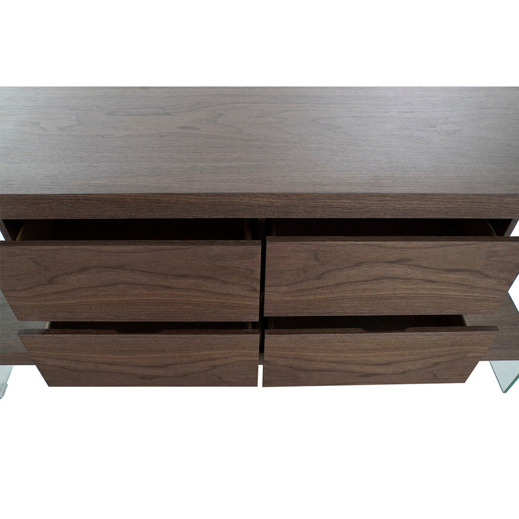 Příborník DKD Home Decor Hnědá Průhledná Křišťál Ořech Dřevo MDF 160 x 45 x 80 cm 24x185x53 cm – obrázek 6