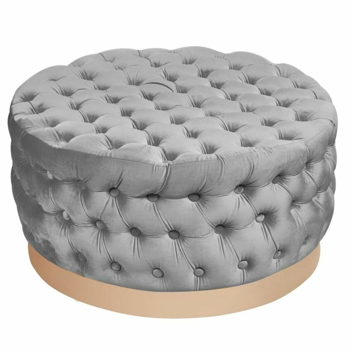 Podnožka DKD Home Decor šedá polyester dřevo MDF (78 x 78 x 40 cm)