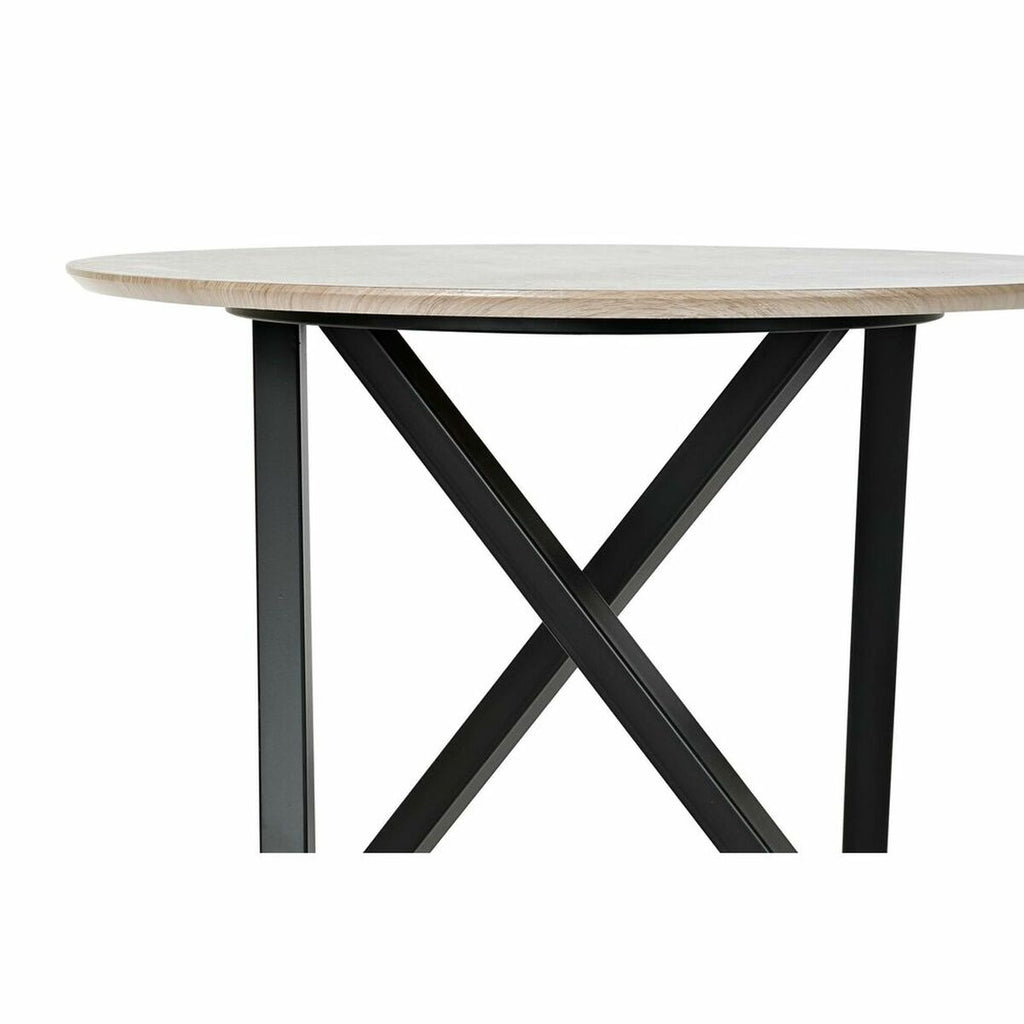 Odkládací stolek DKD Home Decor 65 x 65 x 49,5 cm, černý, kov, dřevo, světle hnědý – obrázek 2