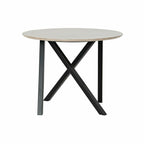Odkládací stolek DKD Home Decor 65 x 65 x 49,5 cm, černý, kov, dřevo, světle hnědý