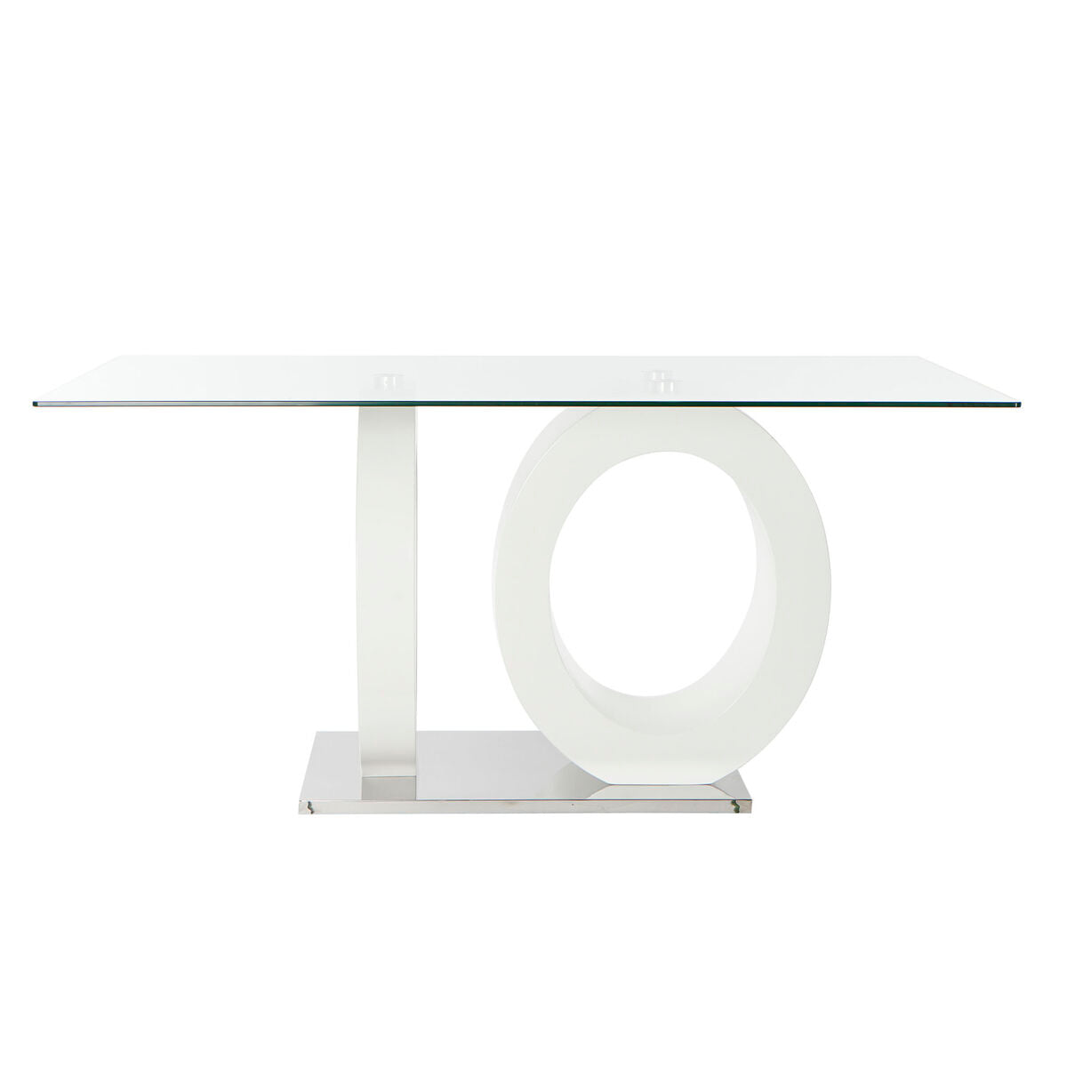 Jídelní stůl DKD Home Decor Křišťál Průhledný Bílý Dřevo MDF (160 x 90 x 75 cm) – obrázek 5