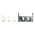 Věšák na bundy na dveře DKD Home Decor 8424001835553 Ptáci Bílá Černá Kov Dřevo MDF 28,5 x 9,5 x 16 cm (2 kusy)