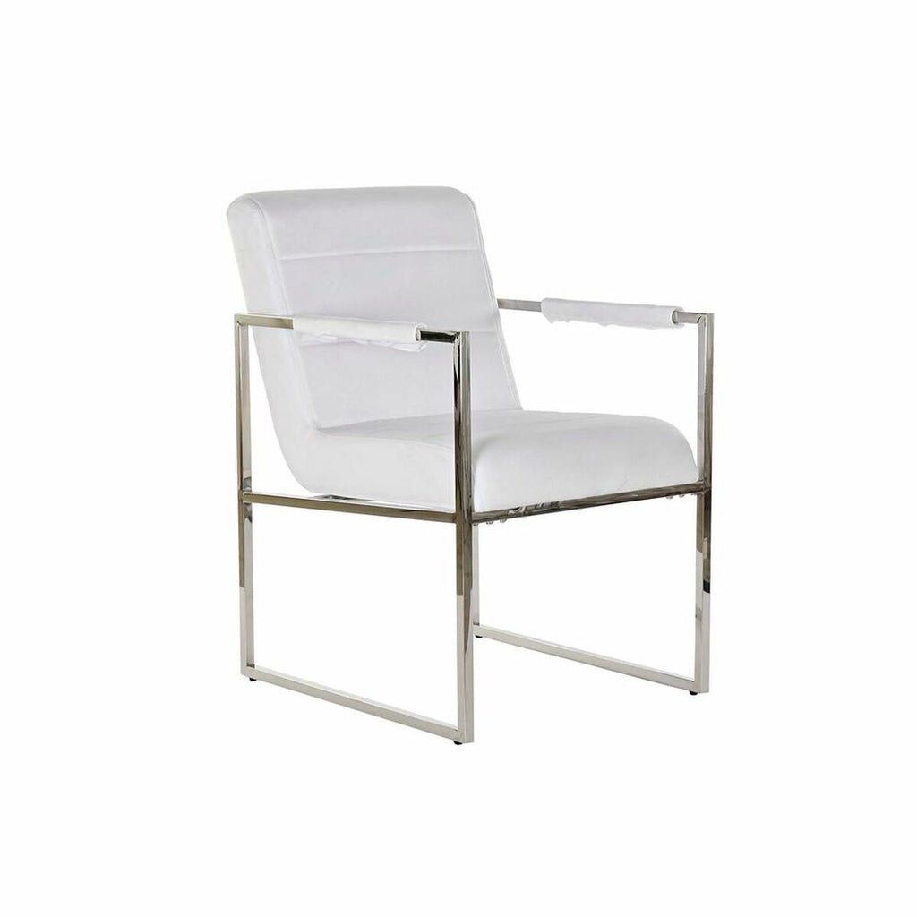 Židle DKD Home Decor polyester ocel bílá (56 x 68 x 92 cm)