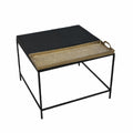 Odkládací stolek DKD Home Decor 61 x 61 x 49 cm černý, zlatý, ocel, hliník
