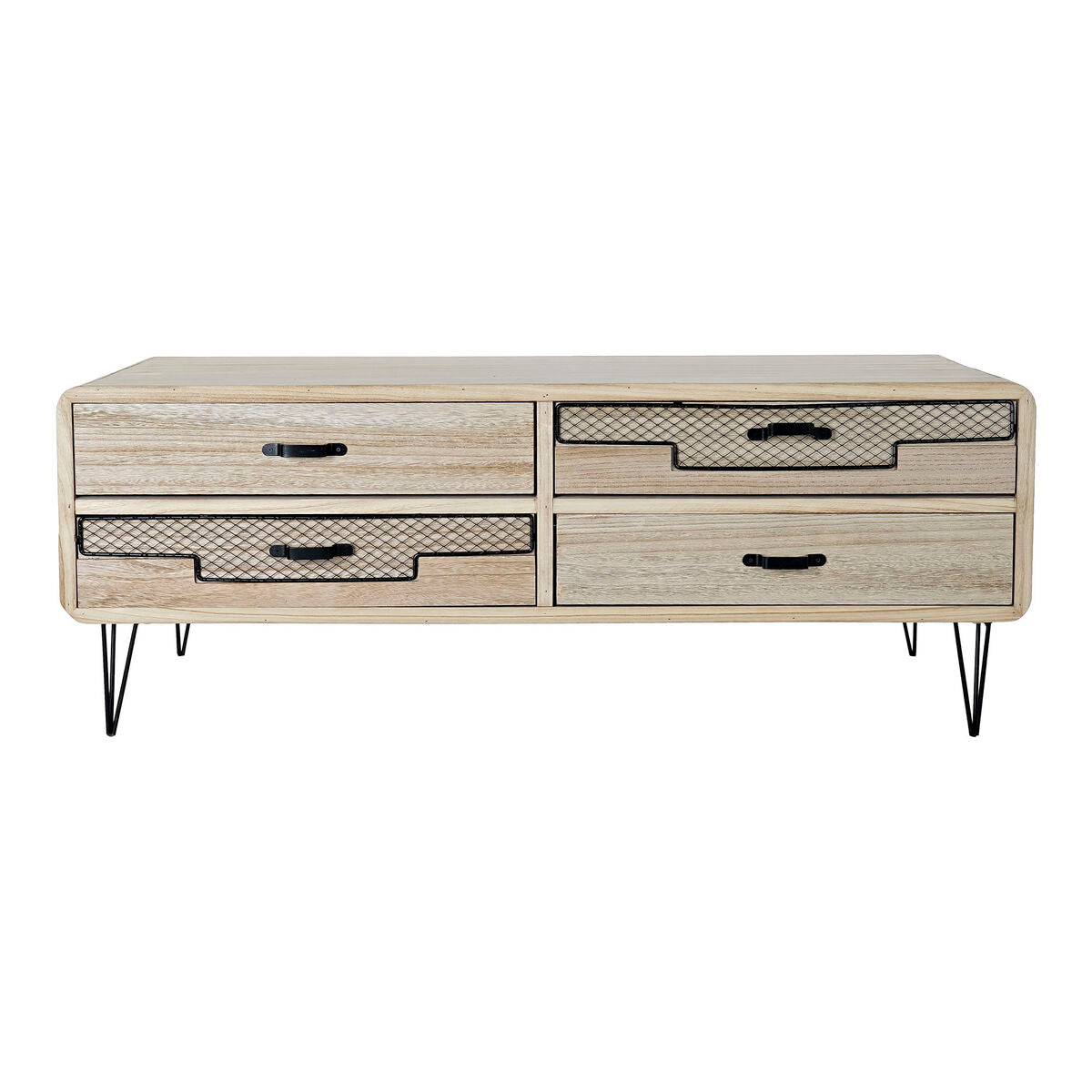 TV stolek DKD Home Decor kovové paulovniové dřevo (115 x 61 x 43 cm) – obrázek 4