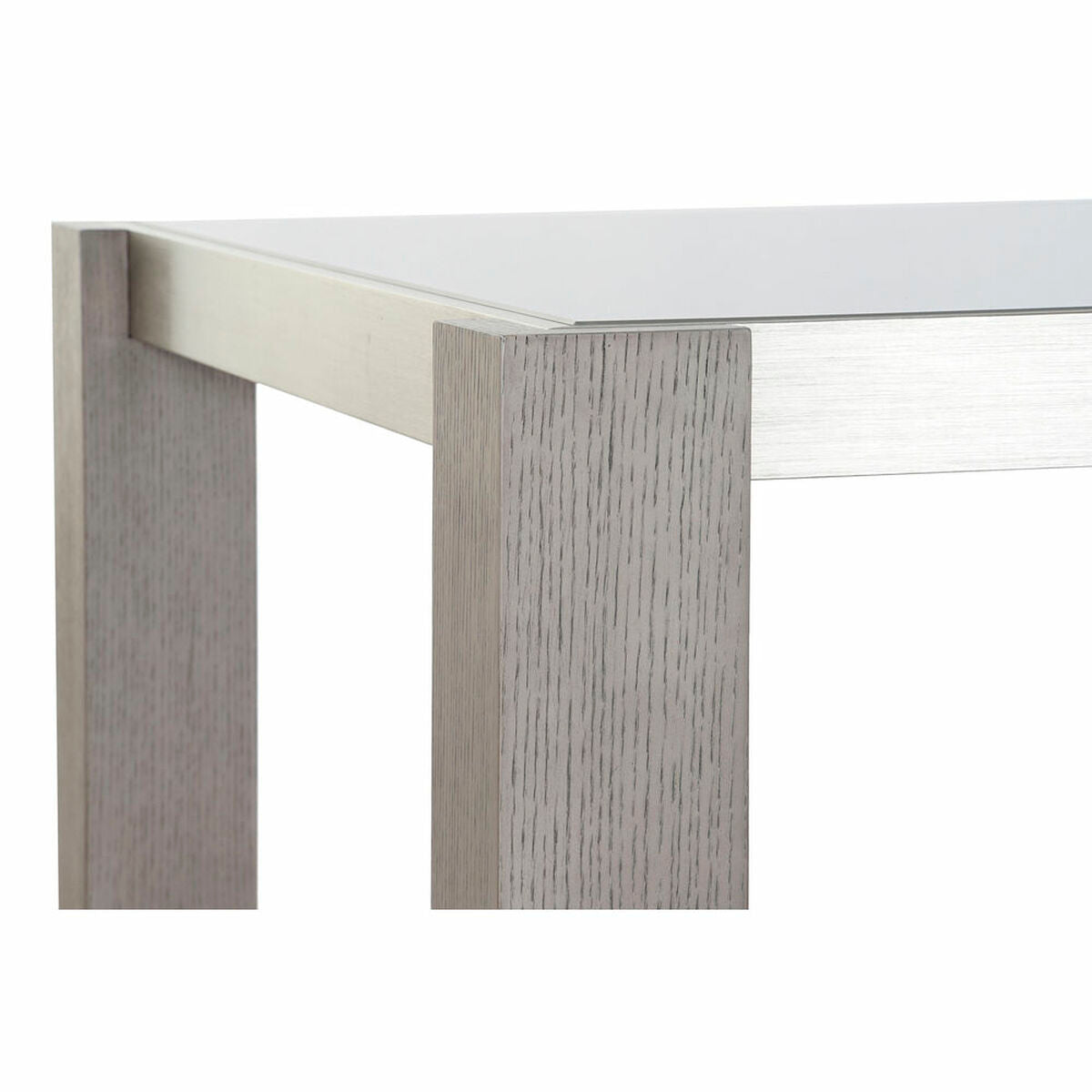 Jídelní stůl DKD Home Decor Křišťál Šedá Hliník Eg Tvrzené sklo (162 x 92 x 74 cm) – obrázek 2