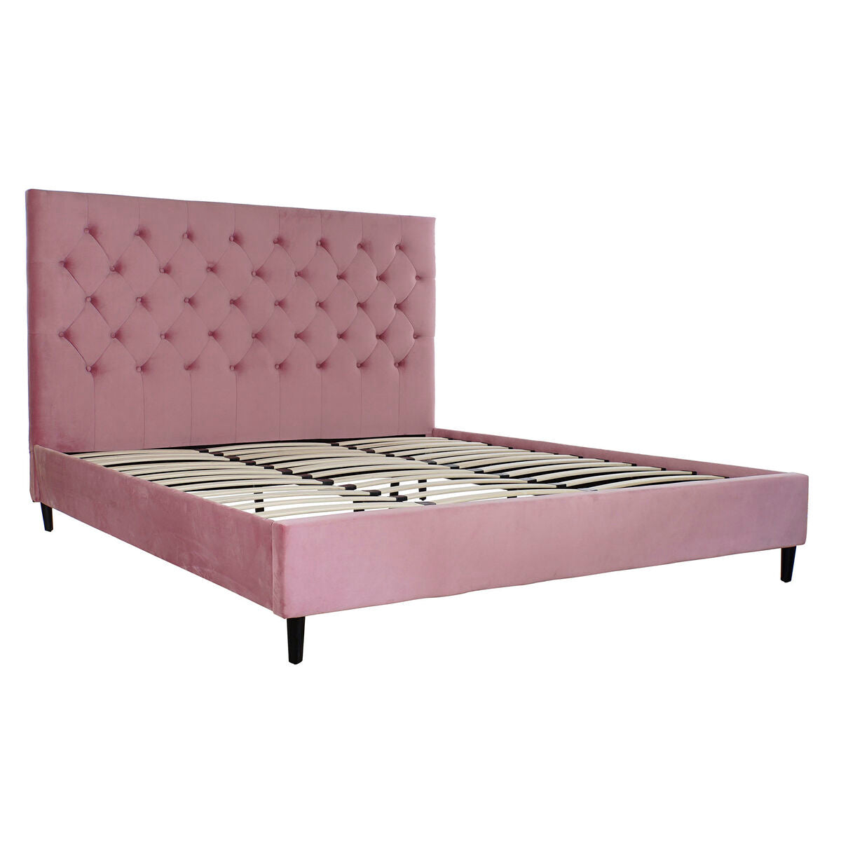 Postel DKD Home Decor Dřevo Kov Růžová 180 x 200 cm 187 x 210 x 137 cm