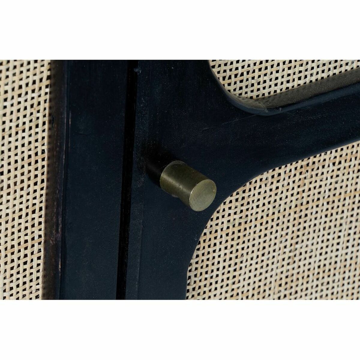 Příborník DKD Home Decor černý zlatý přírodní ratan mangové dřevo 150 x 40 x 78 cm – obrázek 4