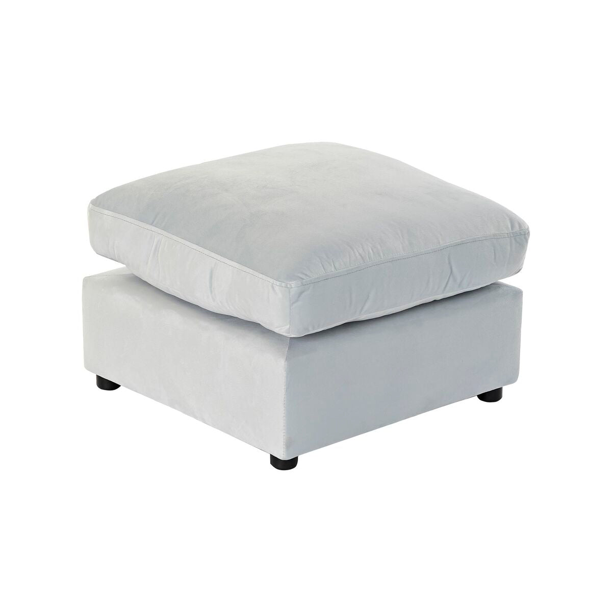 Podnožka DKD Home Decor dřevo polyester nebesky modrá moderní (55 x 55 x 35 cm)