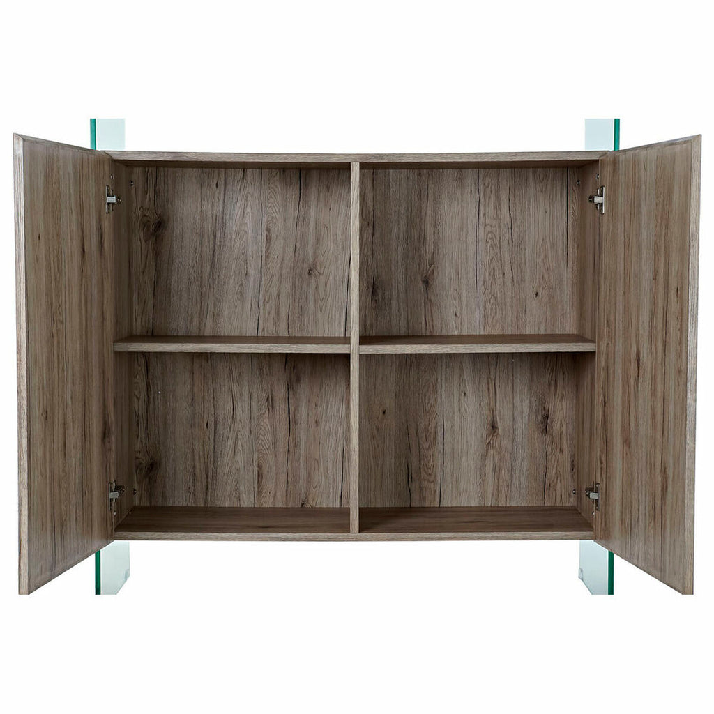 Příborník DKD Home Decor přírodní Tvrzené sklo Dřevo MDF 120 x 44 x 120 cm – obrázek 3