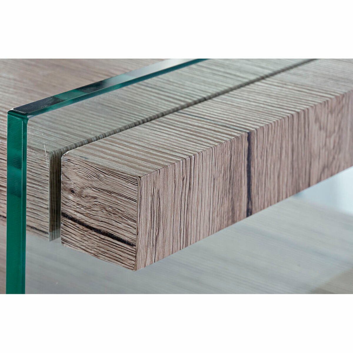 Příborník DKD Home Decor přírodní Tvrzené sklo Dřevo MDF 120 x 44 x 120 cm – obrázek 7