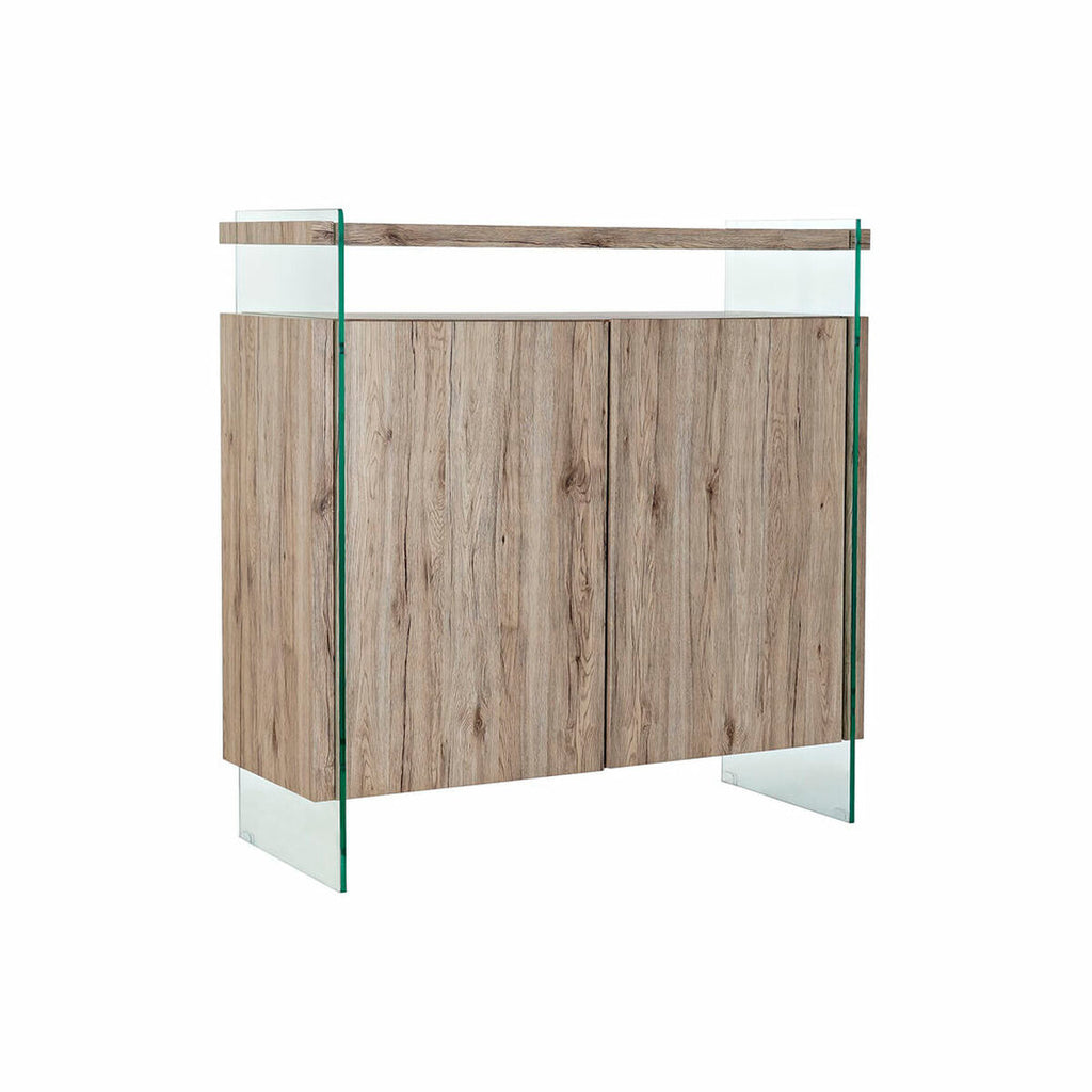 Příborník DKD Home Decor přírodní Tvrzené sklo Dřevo MDF 120 x 44 x 120 cm
