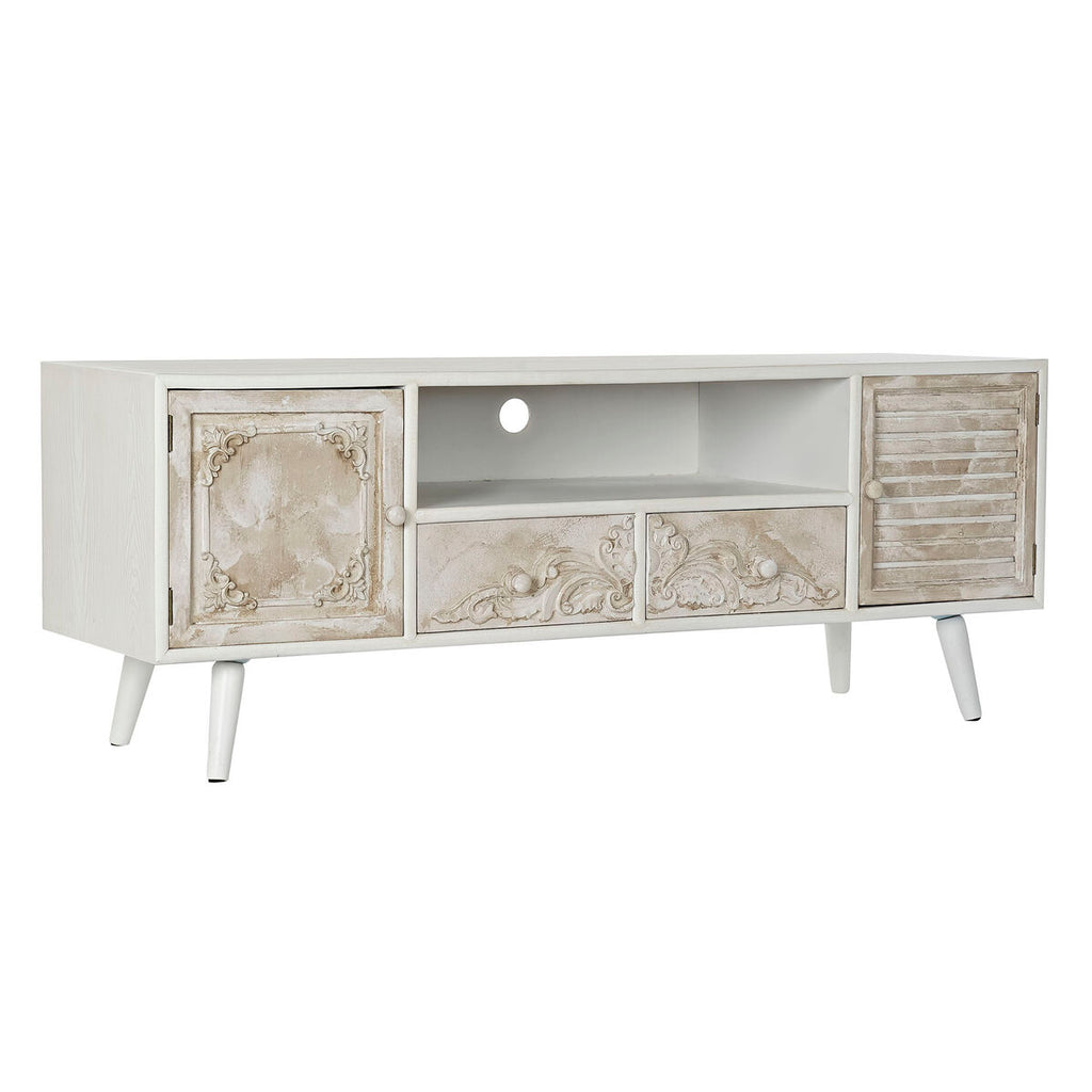 TV stolek DKD Home Decor bílý béžový 136 x 40,5 x 52 cm