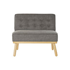 Křeslo DKD Home Decor 80 x 66 x 72 cm jedlové dřevo hnědá tmavě šedá – obrázek 5