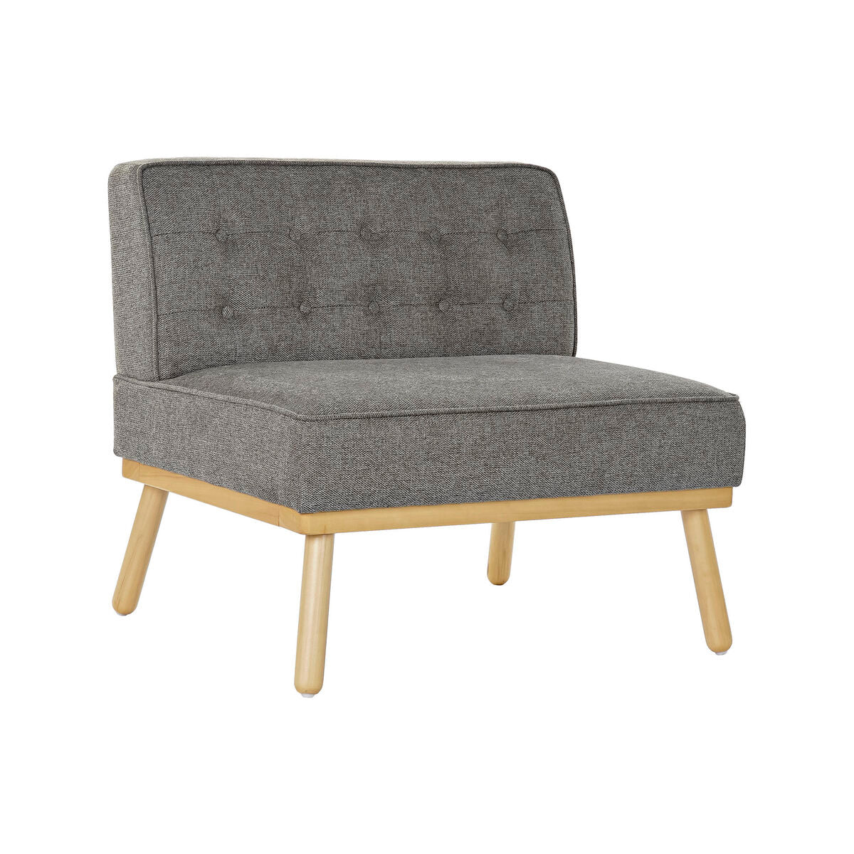 Křeslo DKD Home Decor 80 x 66 x 72 cm jedlové dřevo hnědá tmavě šedá