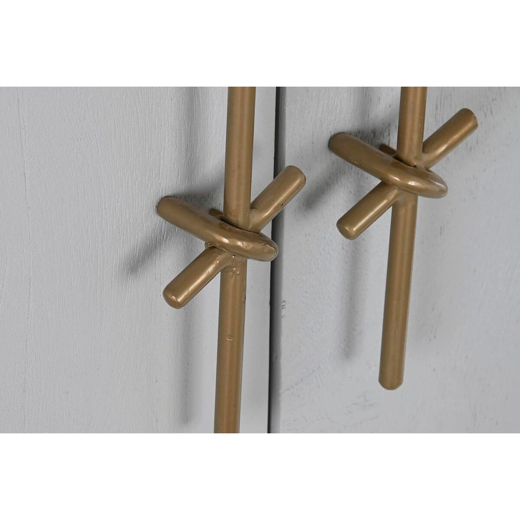 Skříňka DKD Home Decor bílá zlatá železná mangové dřevo 85 x 45 x 110 cm BAR – obrázek 3