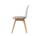 Jídelní židle DKD Home Decor béžová dřevo polykarbonát 54 x 47 x 81 cm – obrázek 3