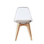 Jídelní židle DKD Home Decor béžová dřevo polykarbonát 54 x 47 x 81 cm – obrázek 4