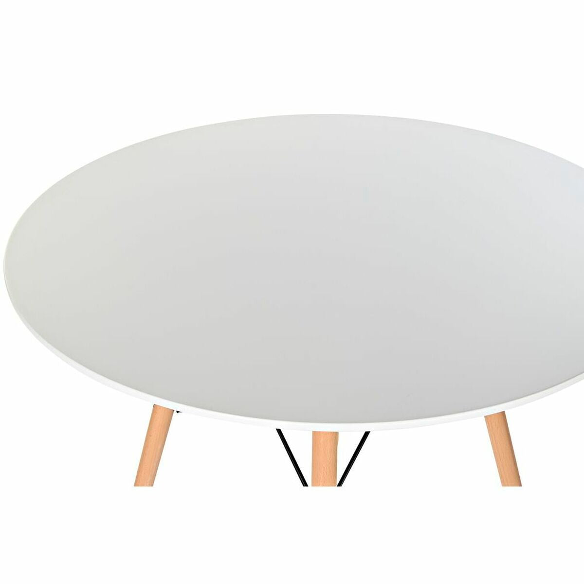 Jídelní stůl DKD Home Decor bílá, černá, přírodní březové dřevo, MDF 90 x 90 x 74 cm