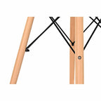 Jídelní stůl DKD Home Decor bílá, černá, přírodní březové dřevo, MDF 90 x 90 x 74 cm – obrázek 3