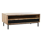 Stolní dekorace DKD Home Decor černá světle hnědá kov mangové dřevo 120 x 60 x 45 cm