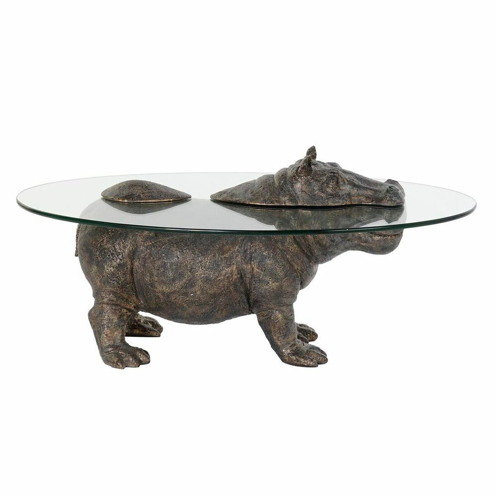 Odkládací stolek DKD Home Decor Průhledný Měděná 80 x 50 x 37 cm