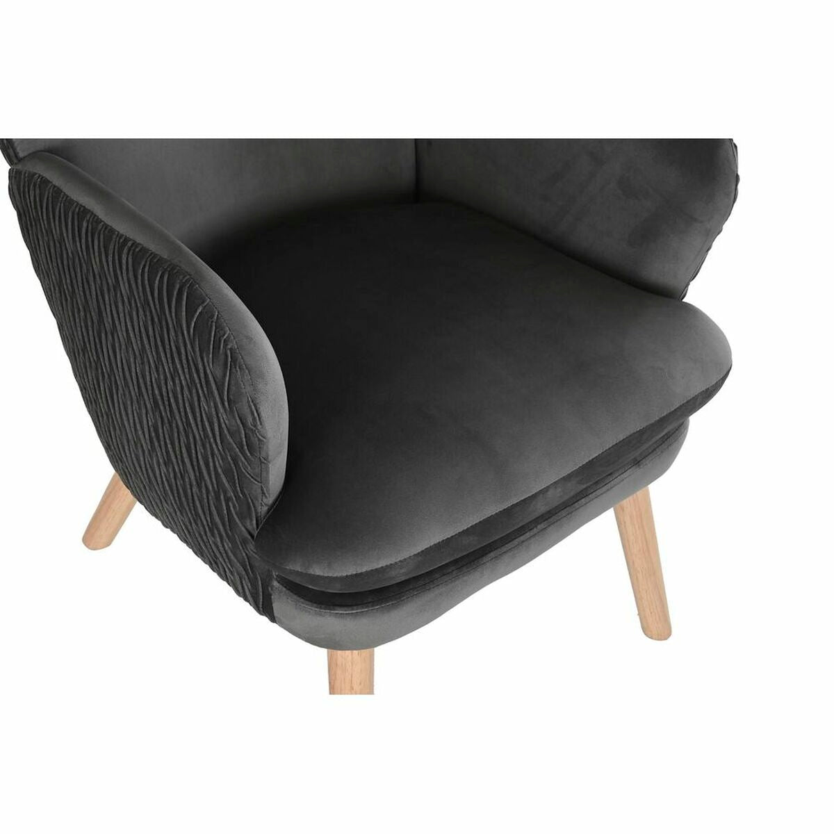 Sedadlo DKD Home Decor přírodní tmavě šedé polyester dřevo 66 x 67 x 92 cm – obrázek 2