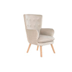 Sedadlo DKD Home Decor Béžová přírodní polyester Dřevo 67 x 70 x 95 cm
