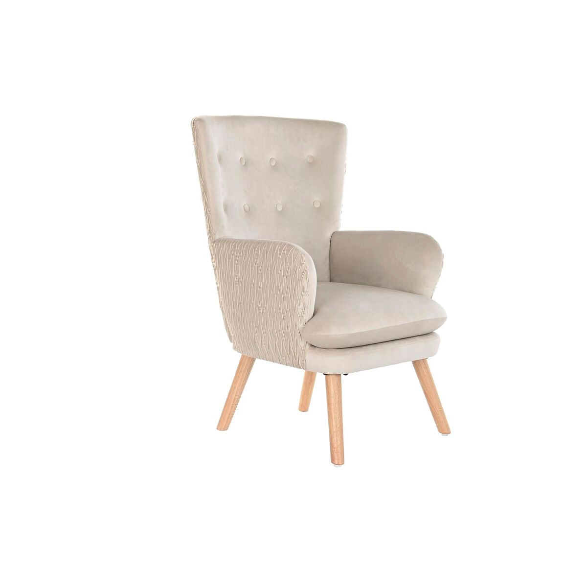 Sedadlo DKD Home Decor Béžová přírodní polyester Dřevo 67 x 70 x 95 cm