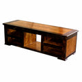 TV stolek DKD Home Decor 140 x 45 x 45 cm tmavě hnědý akáciové dřevo