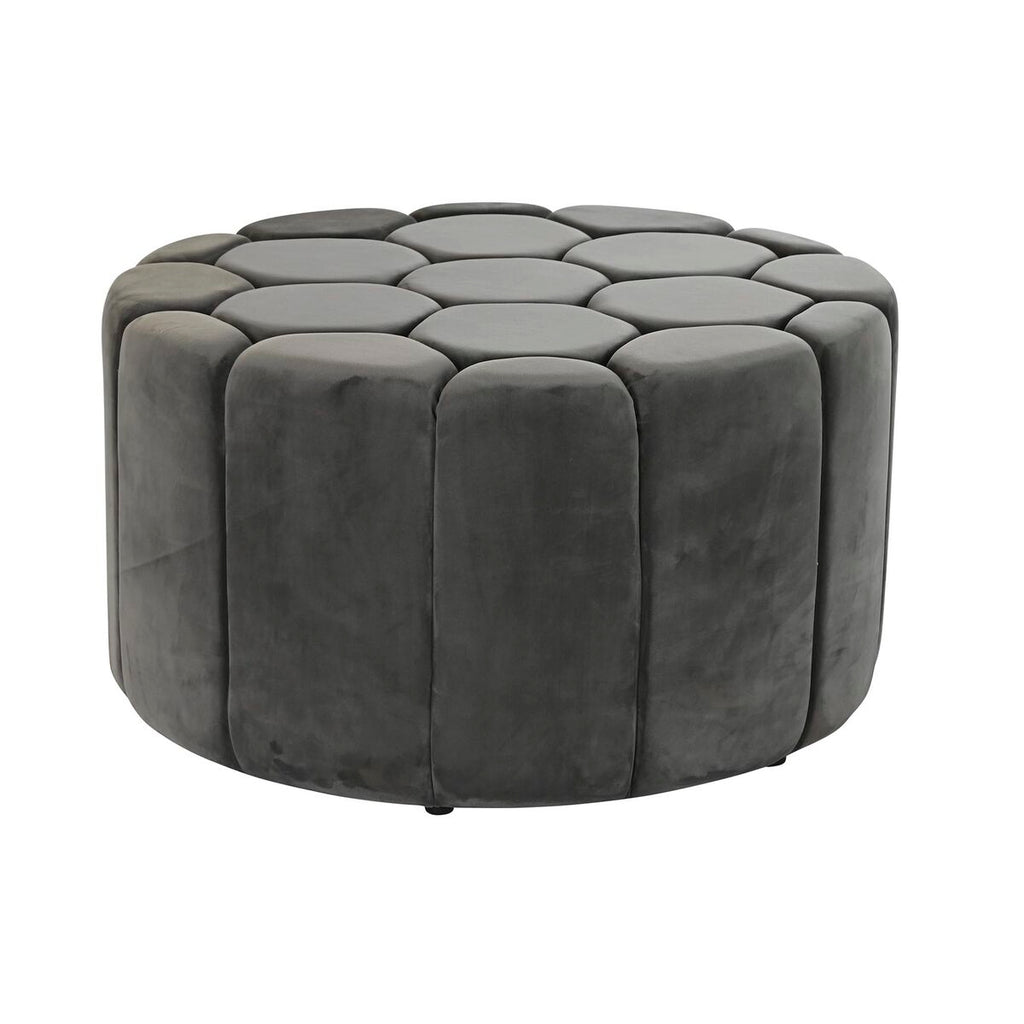 Podnožka DKD Home Decor šedá 30 % polyester (85 x 85 x 48 cm)