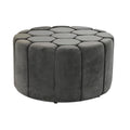 Podnožka DKD Home Decor šedá 30 % polyester (85 x 85 x 48 cm)