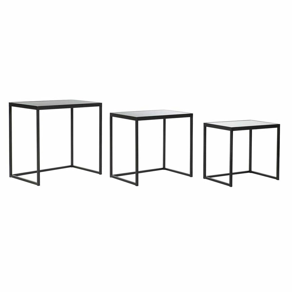 Sada 3 stolků DKD Home Decor Černá 58 x 36,5 x 53,5 cm