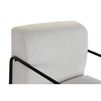 Křeslo DKD Home Decor černé polyester bílé železo (64 x 74 x 79 cm) – obrázek 2