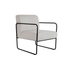 Křeslo DKD Home Decor černé polyester bílé železo (64 x 74 x 79 cm)