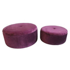Podnožka DKD Home Decor polyester MDF bordó (70 x 70 x 28 cm)