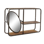 Police DKD Home Decor černá tmavě hnědá dřevo kov zrcadlo 73 x 19 x 50 cm