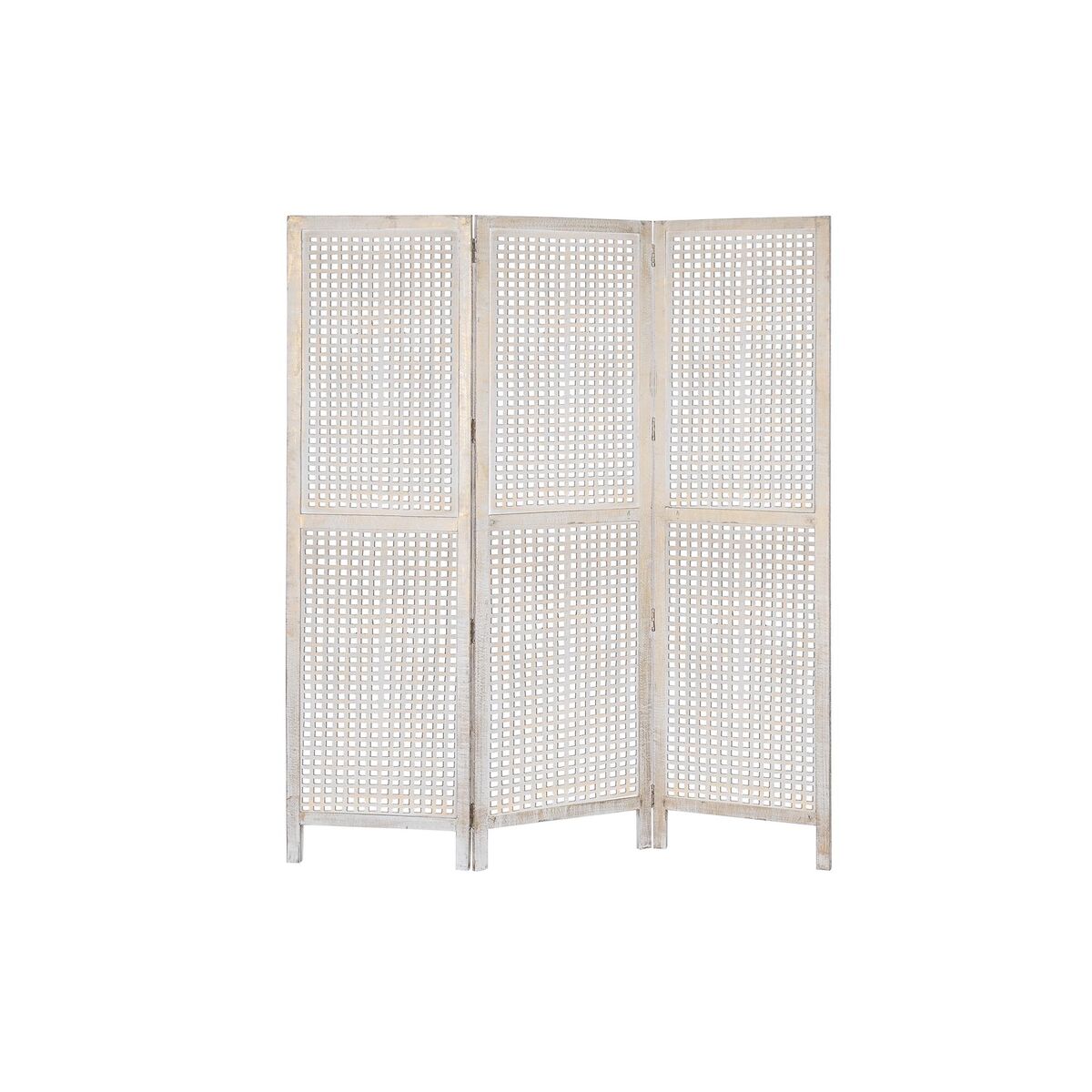 Španělská zástěna DKD Home Decor bílá mangové dřevo MDF 150 x 2 x 180 cm 186x54x10.5 cm bílá