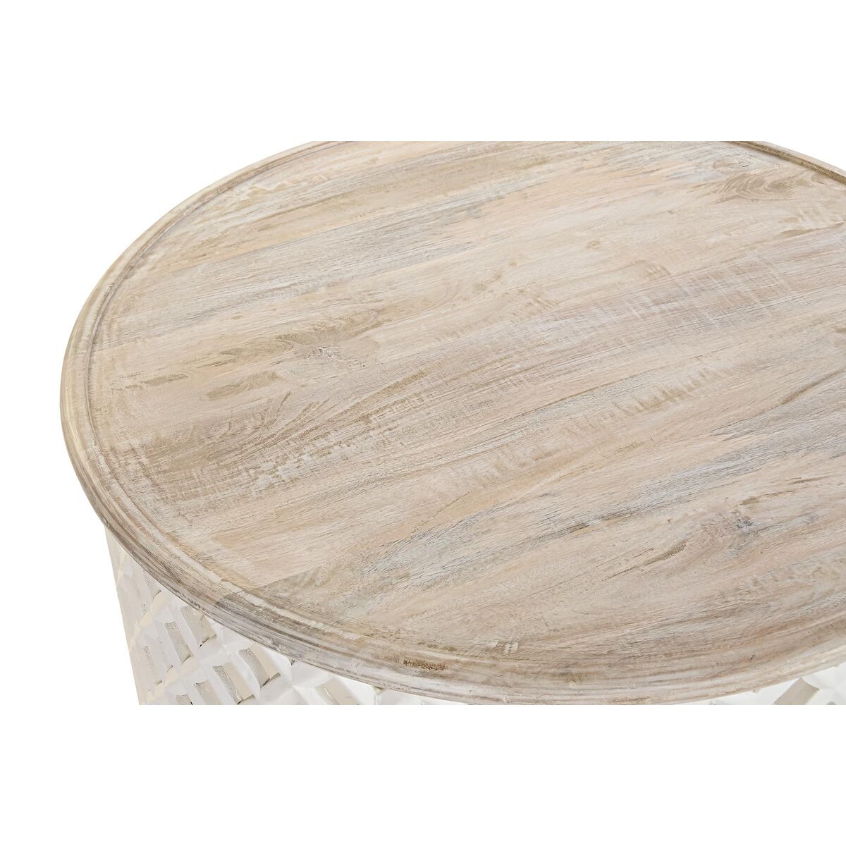 Stolní dekorace DKD Home Decor bílá, přírodní hliník, mangové dřevo 81 x 81 x 45 cm – obrázek 3