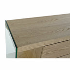 Stolní dekorace DKD Home Decor Křišťál Hnědá Průhledná Ořechové dřevo Hliník Světle hnědá 130 x 70 x 42 cm – obrázek 2