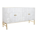 Příborník DKD Home Decor bílý mosaz mangové dřevo 157 x 43 x 84 cm 153 x 43 x 84 cm kosočtverce