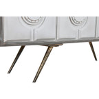 Příborník DKD Home Decor bílý šedý zlatý kov mangové dřevo 152 x 43 x 84 cm – obrázek 3